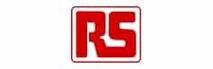 Logo RS : Composants électroniques et distribution Logo RS rouge vif composé des lettres 'RS' stylisées dans un cadre rouge aux coins arrondis, sur fond blanc.