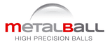Metalball : Billes Haute Précision Logo Metalball avec une sphère grise stylisée au-dessus, indiquant « METALBALL HIGH PRECISION BALLS » avec les lettres M et B en rouge.