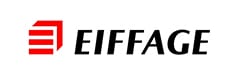 Logo Eiffage : Construction et Concessions Françaises Logo Eiffage : icône rouge stylisée à gauche et texte noir "EIFFAGE" en gras à droite sur fond blanc.